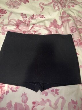 Bershka Black Women's Stretch Knit High-Waist Skort